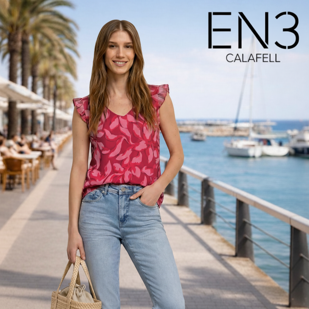 STREET ONE BLUSA SIN MANGAS ESTAMPADA