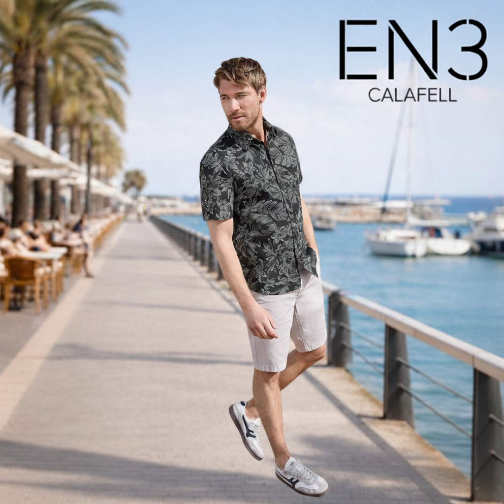 STREET ONE MEN CAMISA ESTAMPADA AZUL