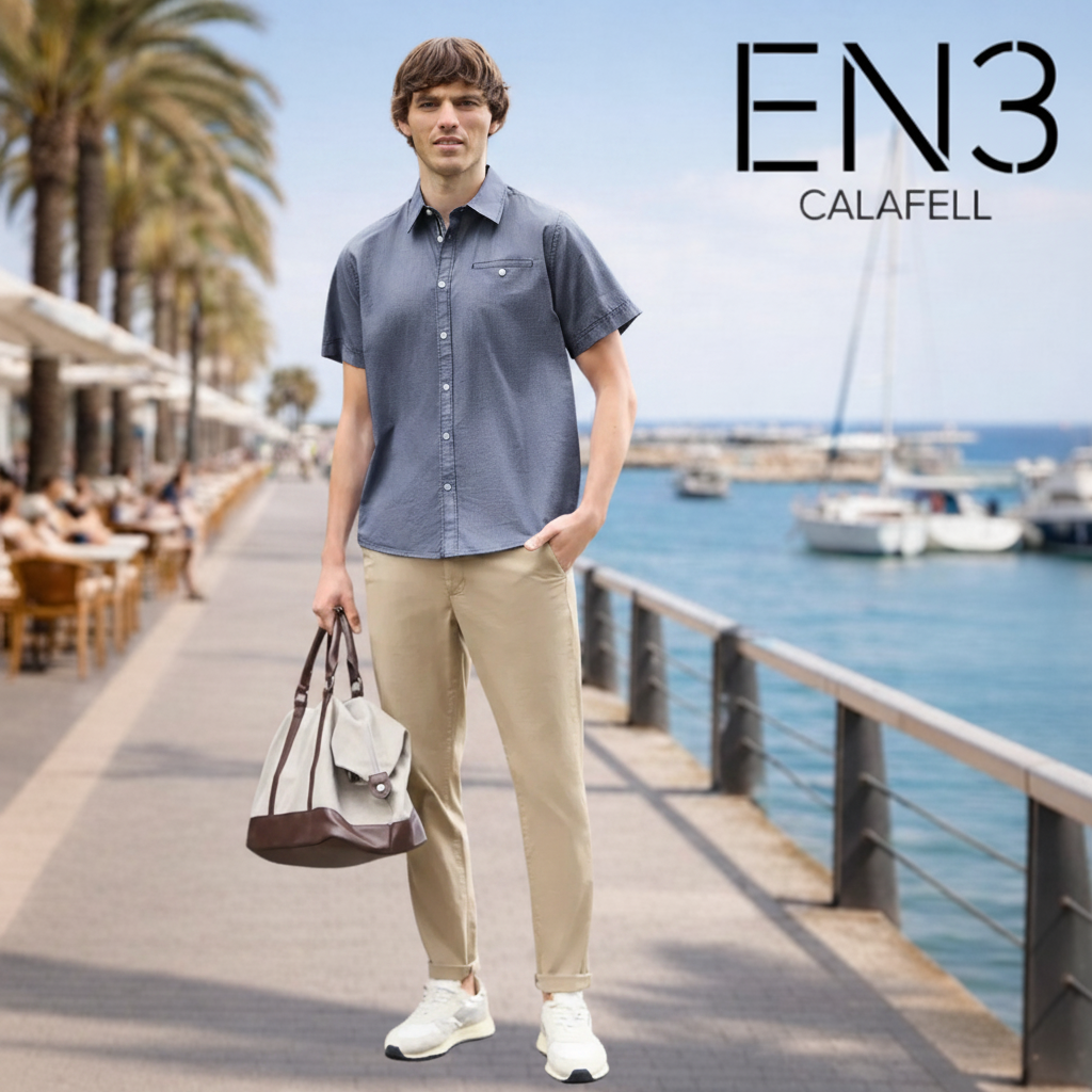 STREET ONE MEN CAMISA MANGA CORTA AZUL