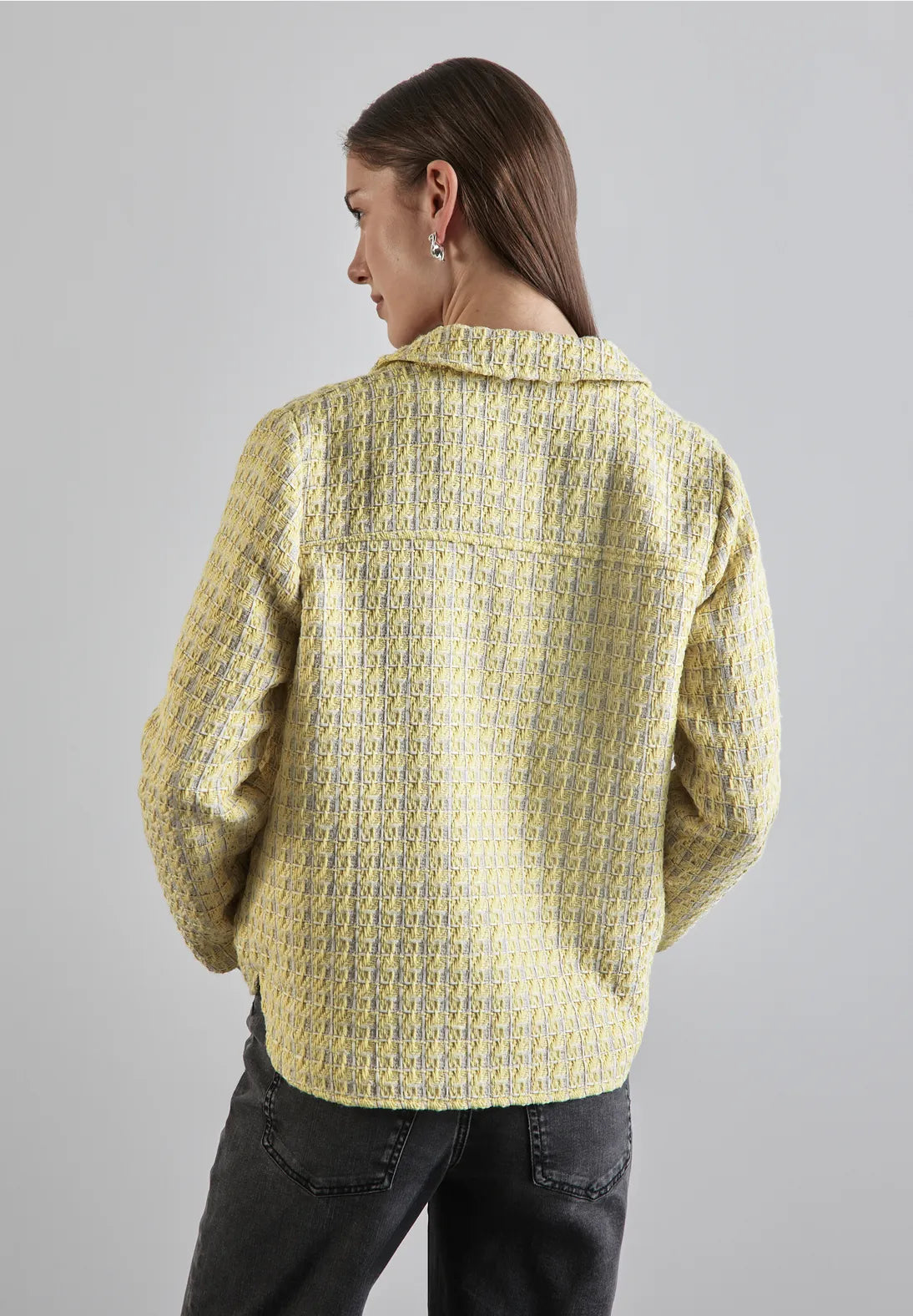 CHAQUETA CUELLO CAMISERO BOUCLÉ
