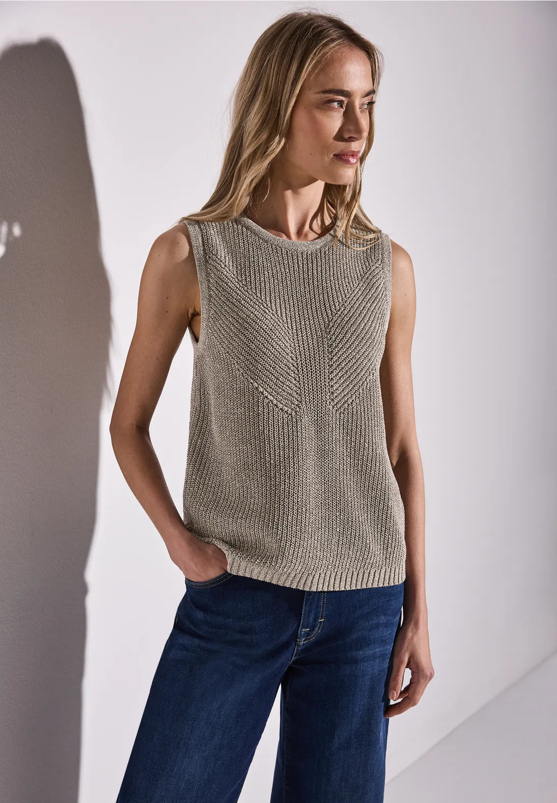 STREET ONE CAMISETA DE PUNTO ASPECTO BRILLANTE