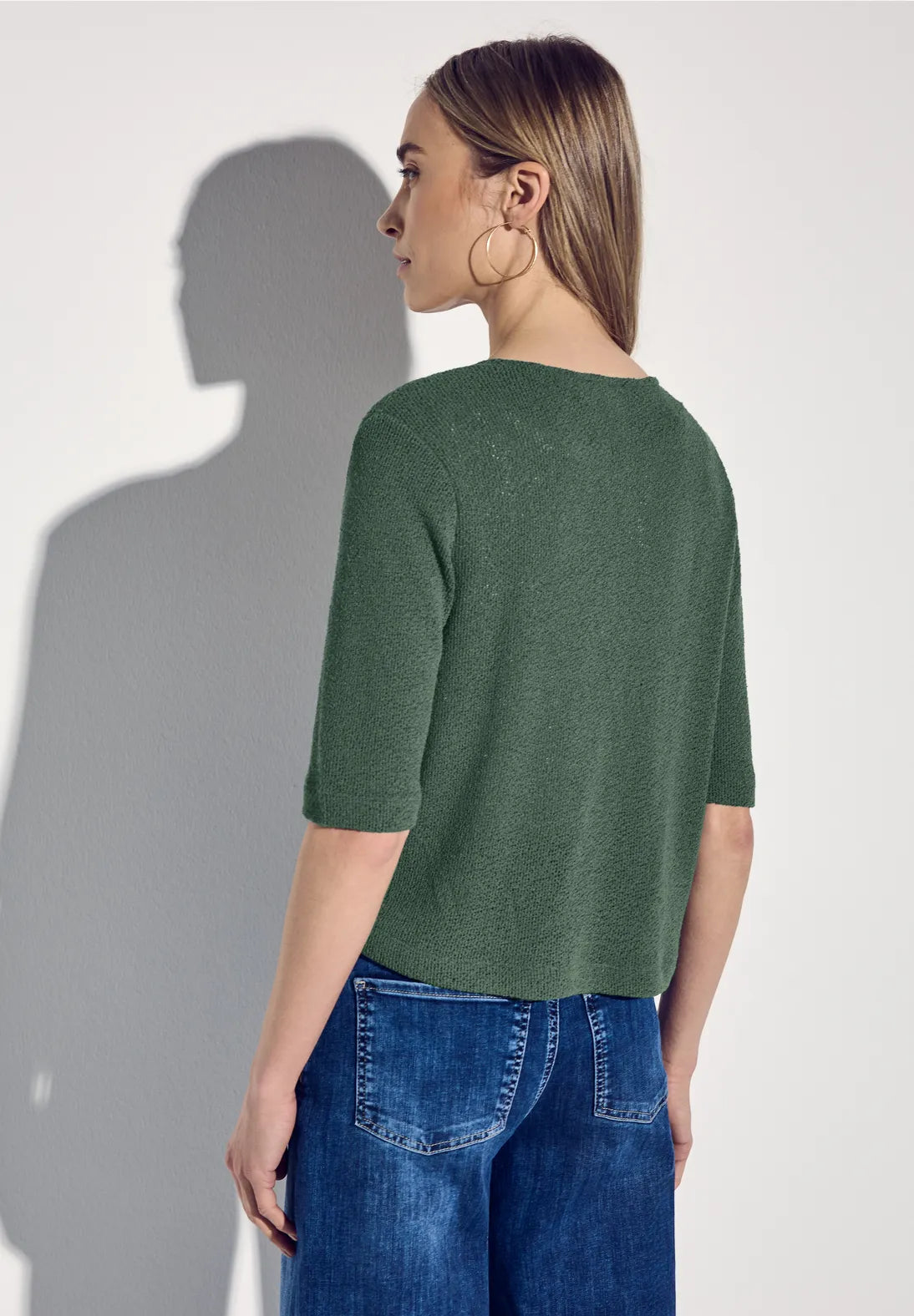 STREET ONE CARDIGAN FINO MANGA CORTA VERDE