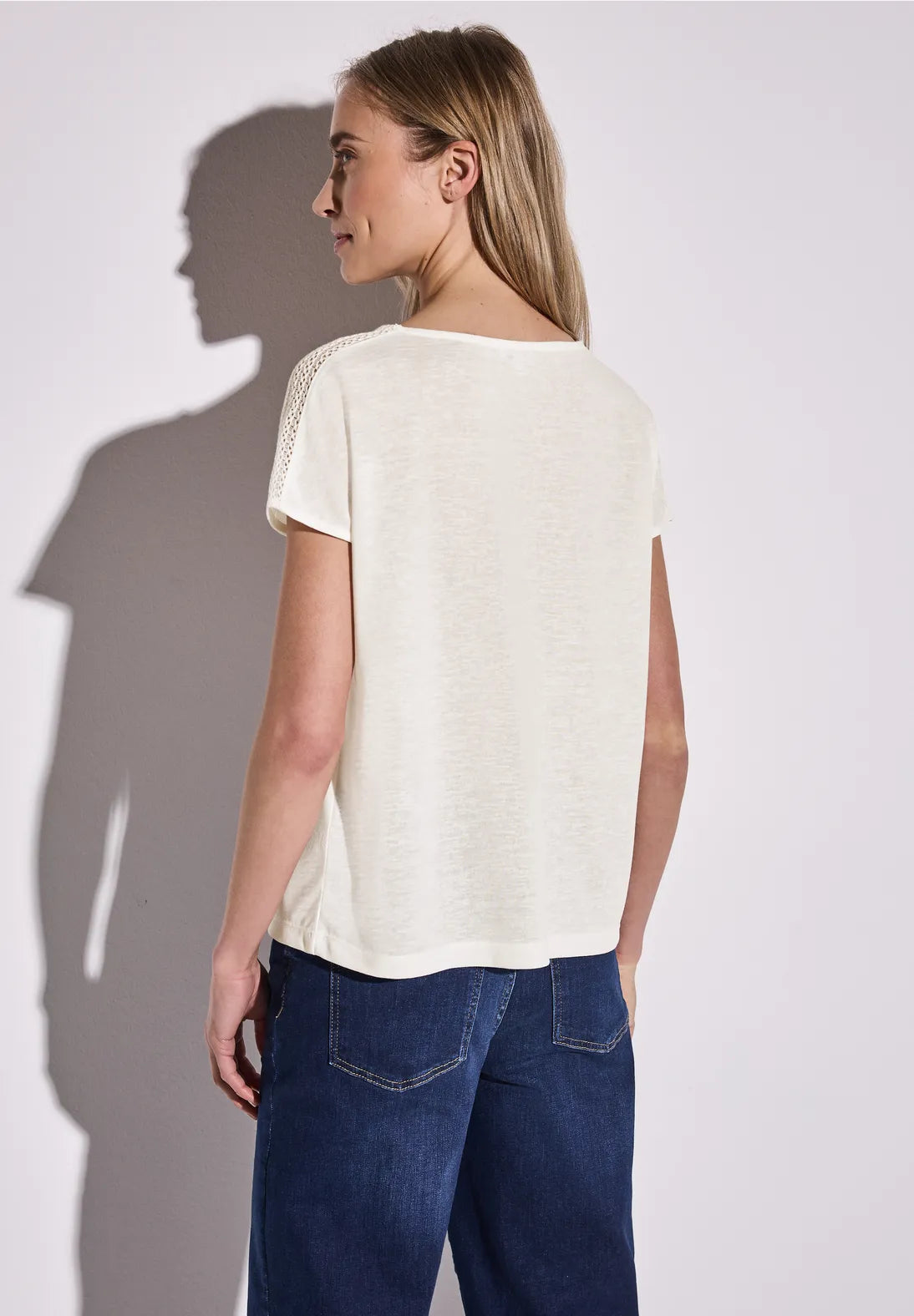 STREET ONE CAMISETA CON ENCAJE EN HOMBROS