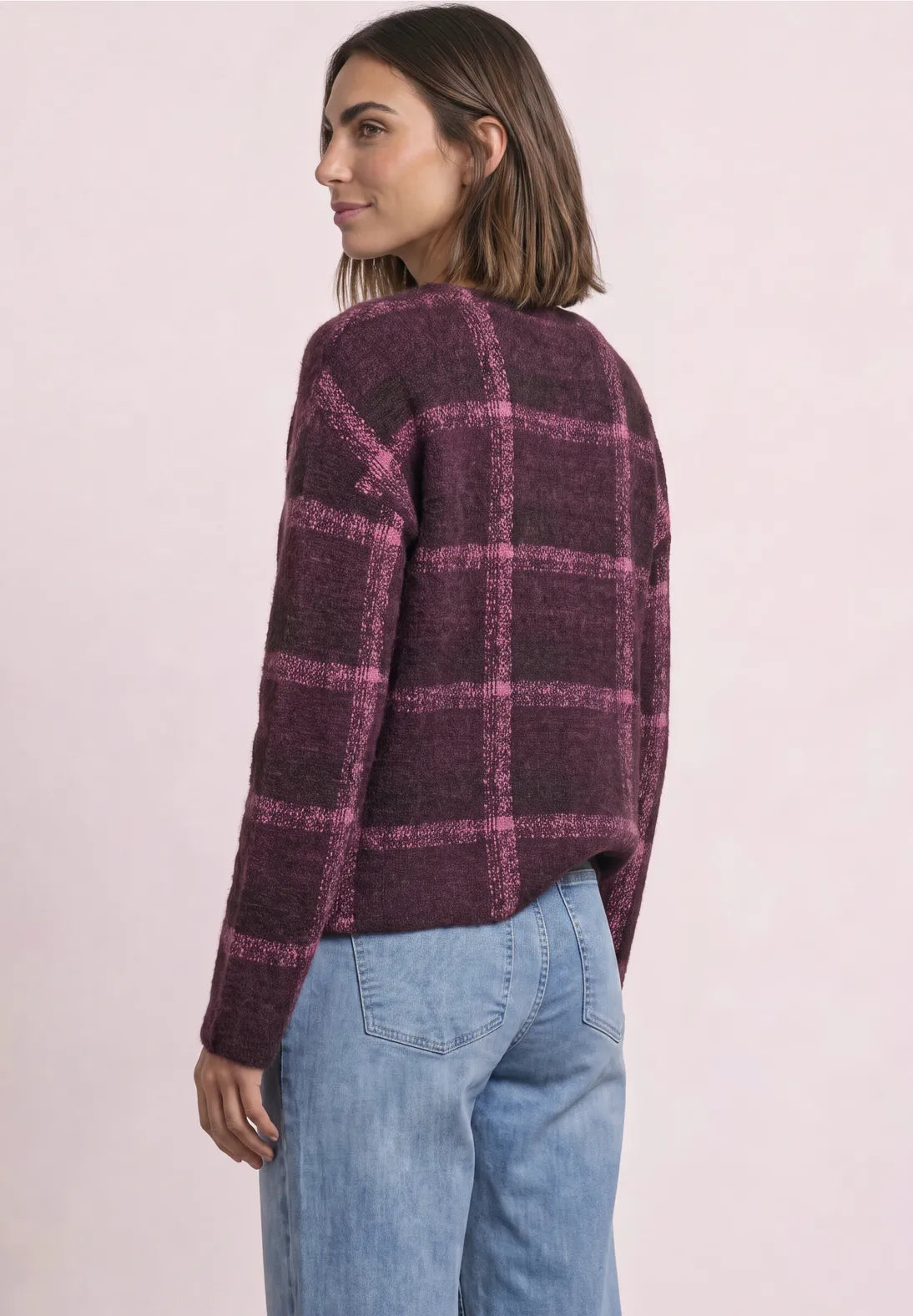 JERSEY DE HILO DE PLUMAS A CUADROS STREET ONE