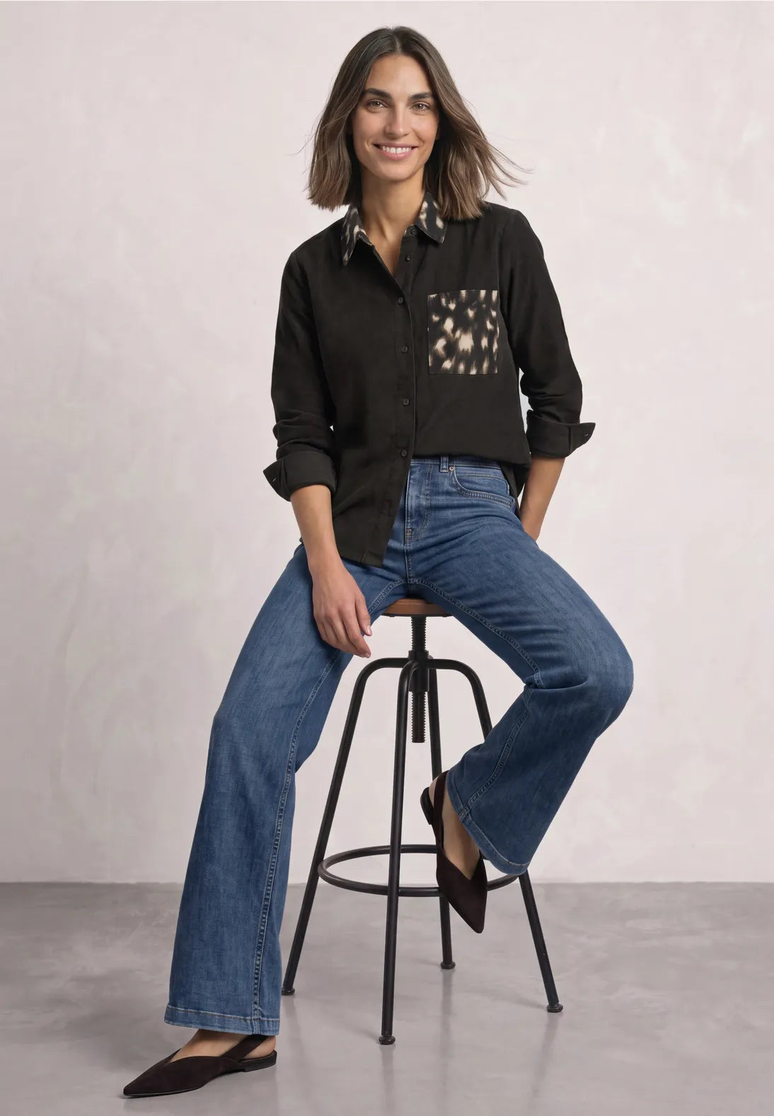 Blusa cuello estampado Street one