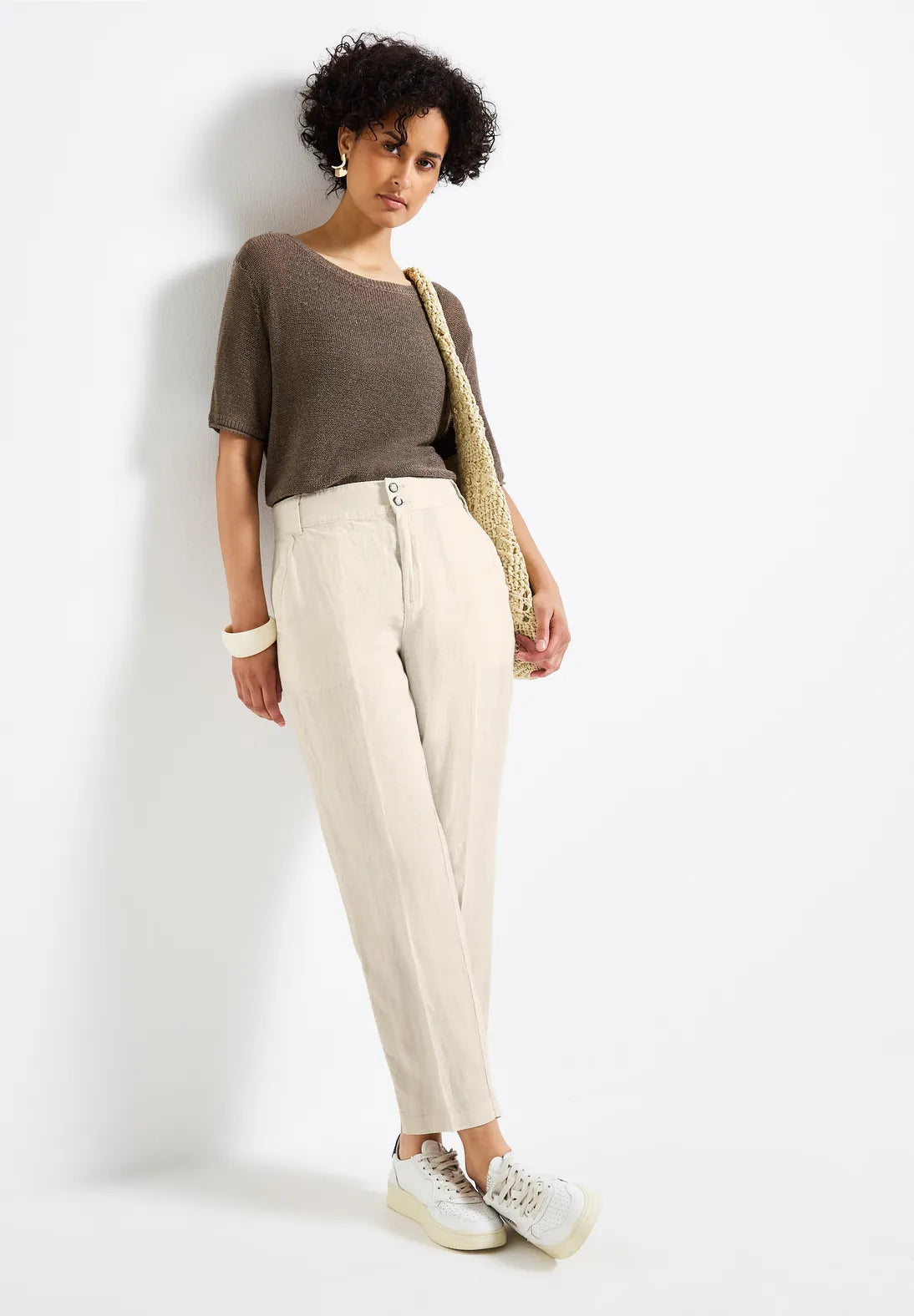 STREET ONE PANTALON DE LINO TIPO CHINO