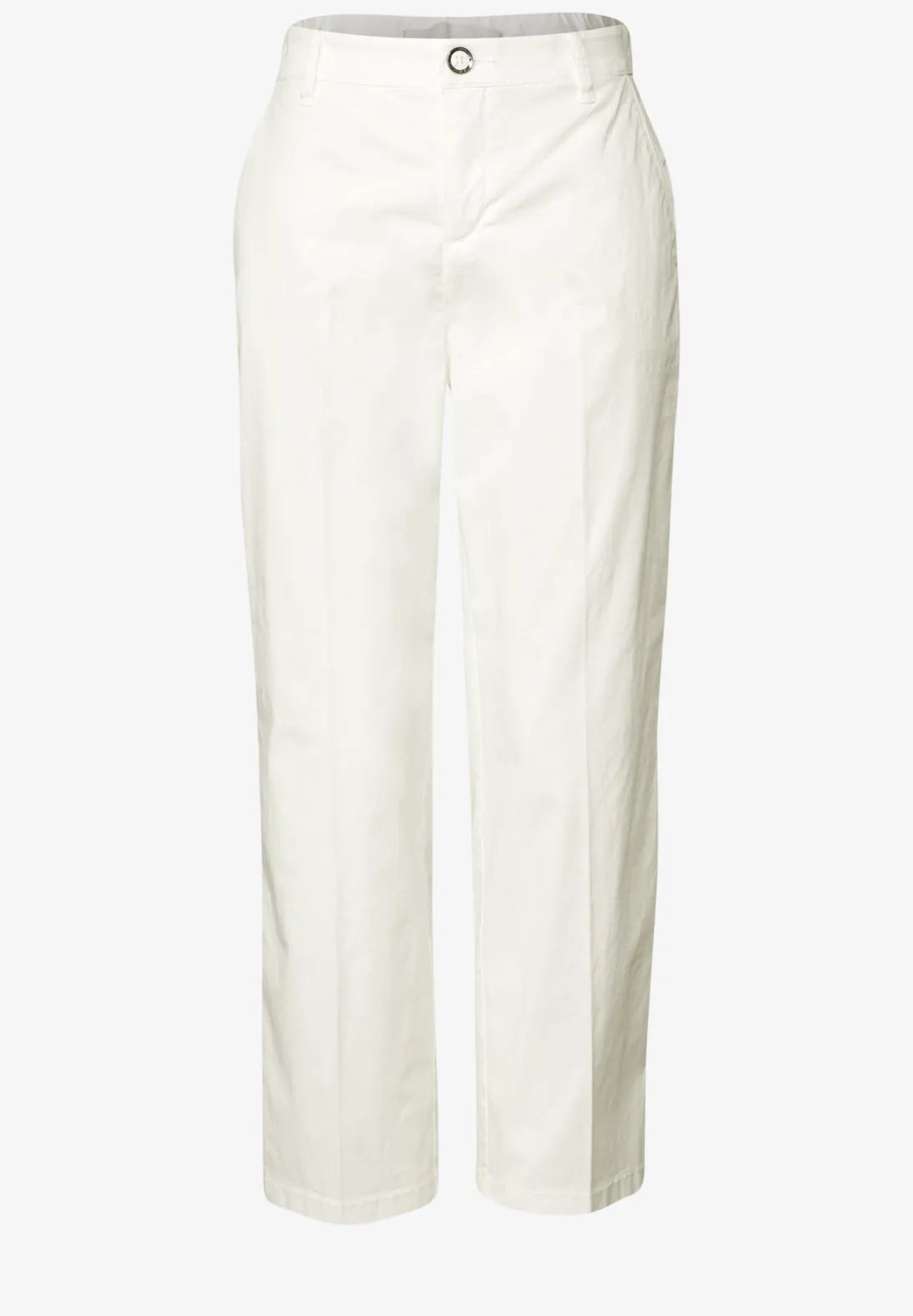 STREET ONE PANTALON CHINO ELASTICO BLANCO