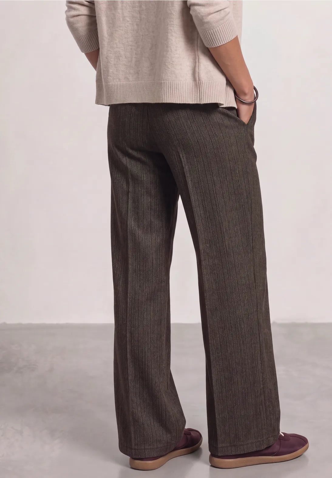 PANTALONES MARRONES PIERNA RECTA CASUAL STREET ONE