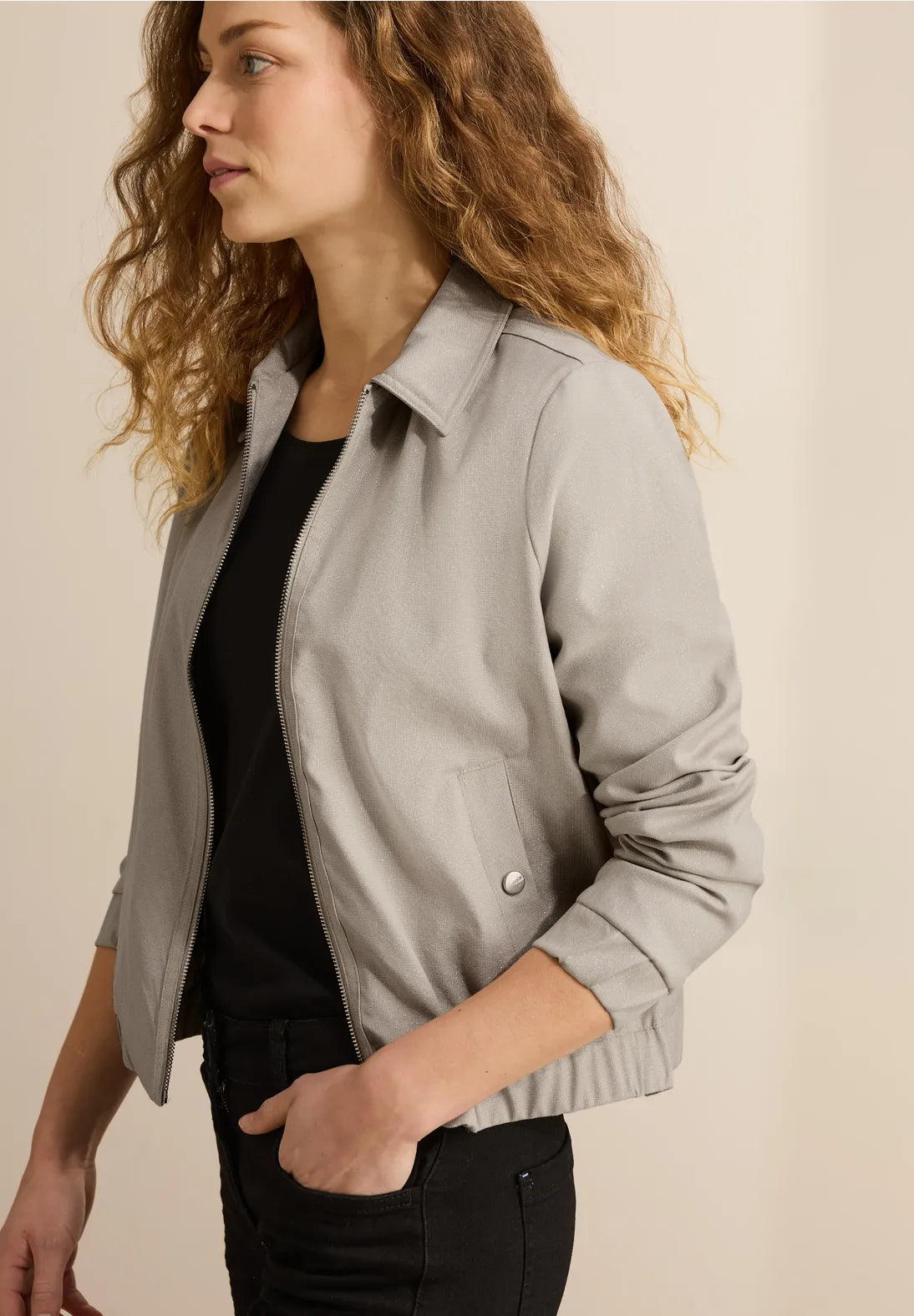CECIL CHAQUETA CORTA CUELLO CAMISERO BEIG