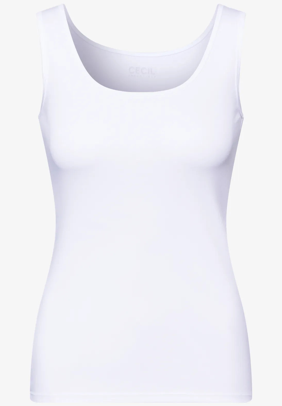 CECIL TOP SIN MANGAS BLANCO CUELLO REDONDO
