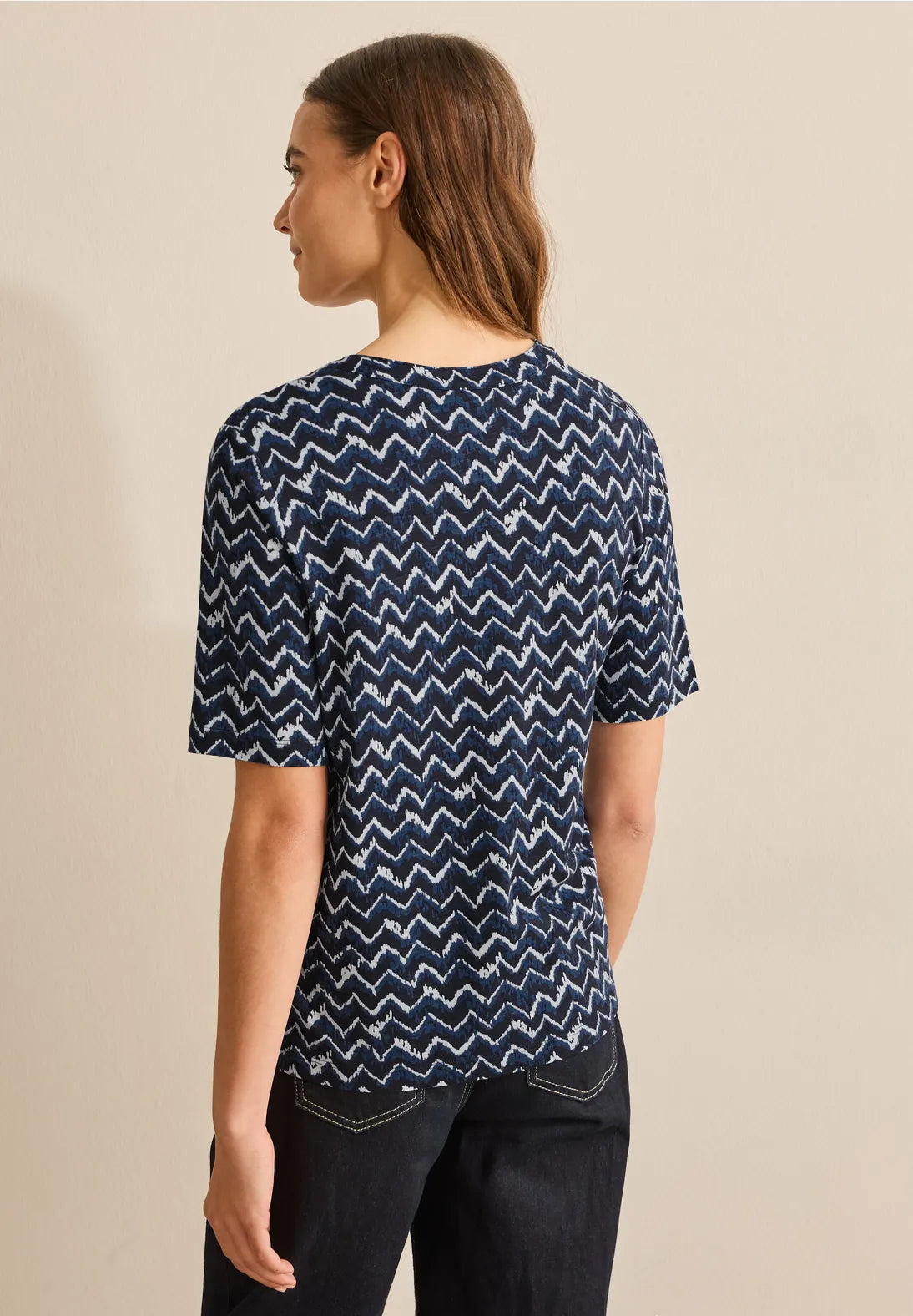CECIL CAMISETA ESTAMPADO MINIMALISTA AZUL