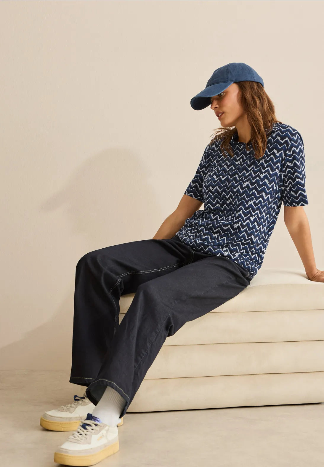 CECIL CAMISETA ESTAMPADO MINIMALISTA AZUL