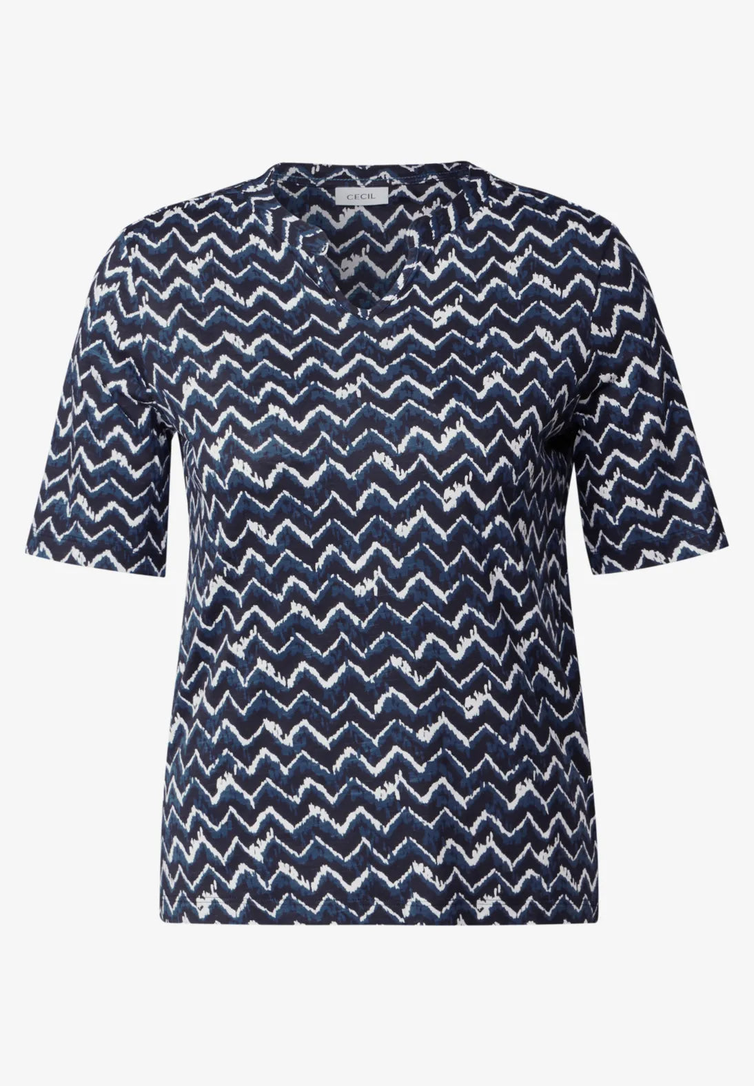 CECIL CAMISETA ESTAMPADO MINIMALISTA AZUL