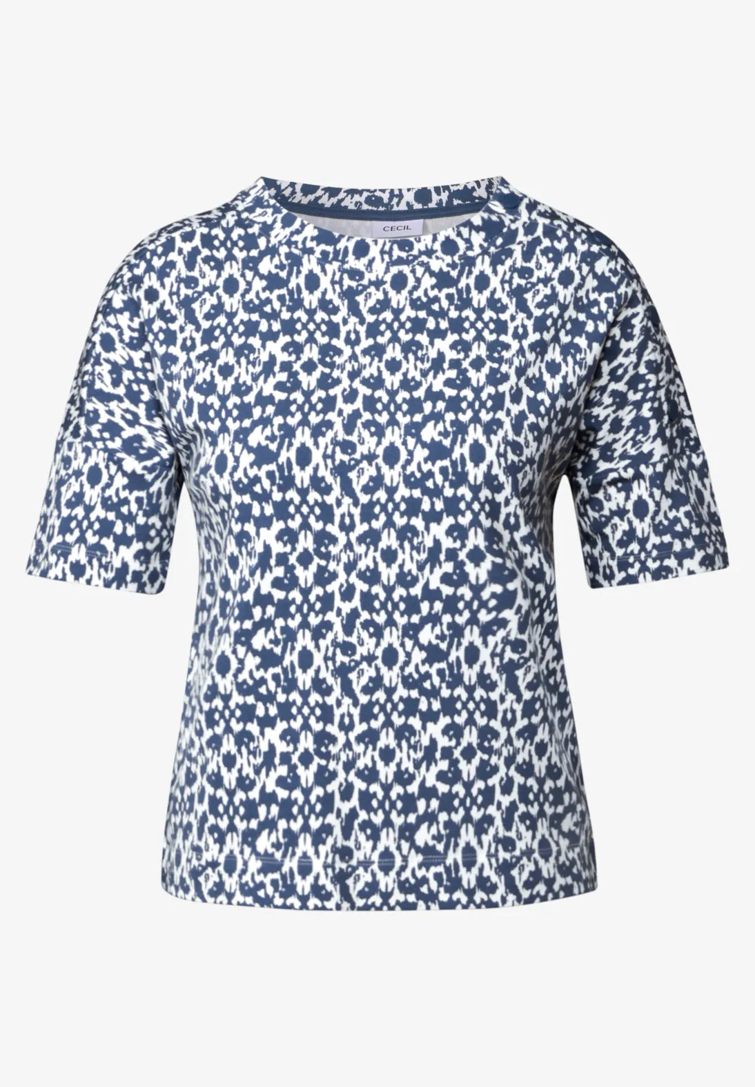 CECIL CAMISETA ESTAMAPADO MINIMALISTA AZUL