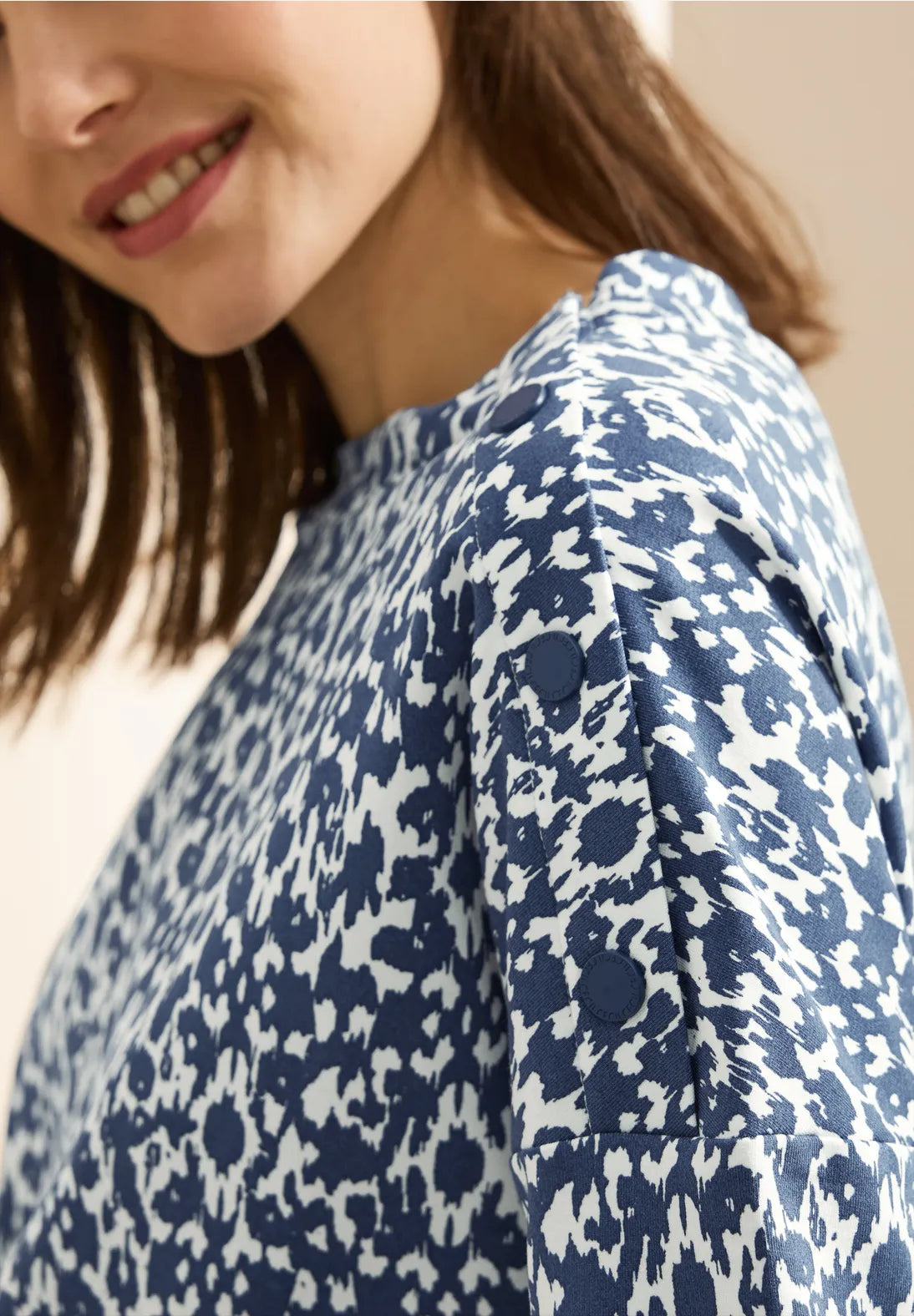 CECIL CAMISETA ESTAMAPADO MINIMALISTA AZUL