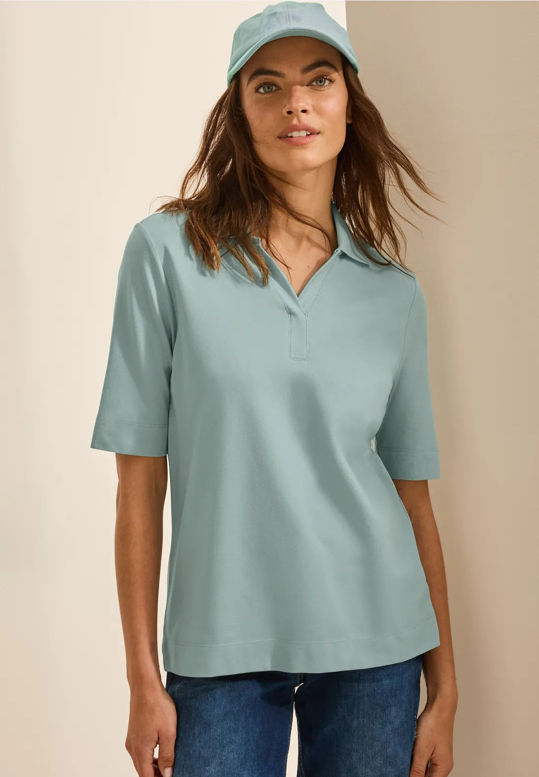 CECIL POLO PIQUE CUELLO CAMISERO CUELLO EN V