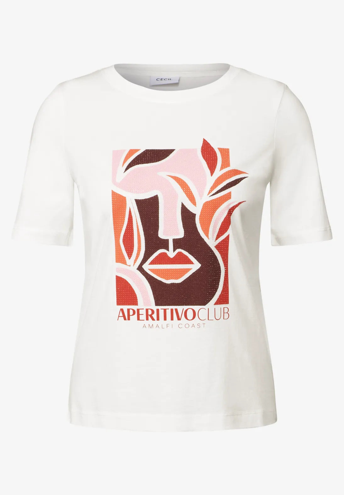 CECIL CAMISETA ESTAMPADO CON PIEDRAS DECORATIVAS