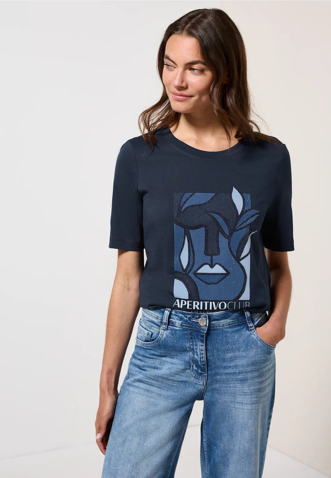 CECIL CAMISETA ESTAMPADO CON PIEDRAS DECORATIVAS