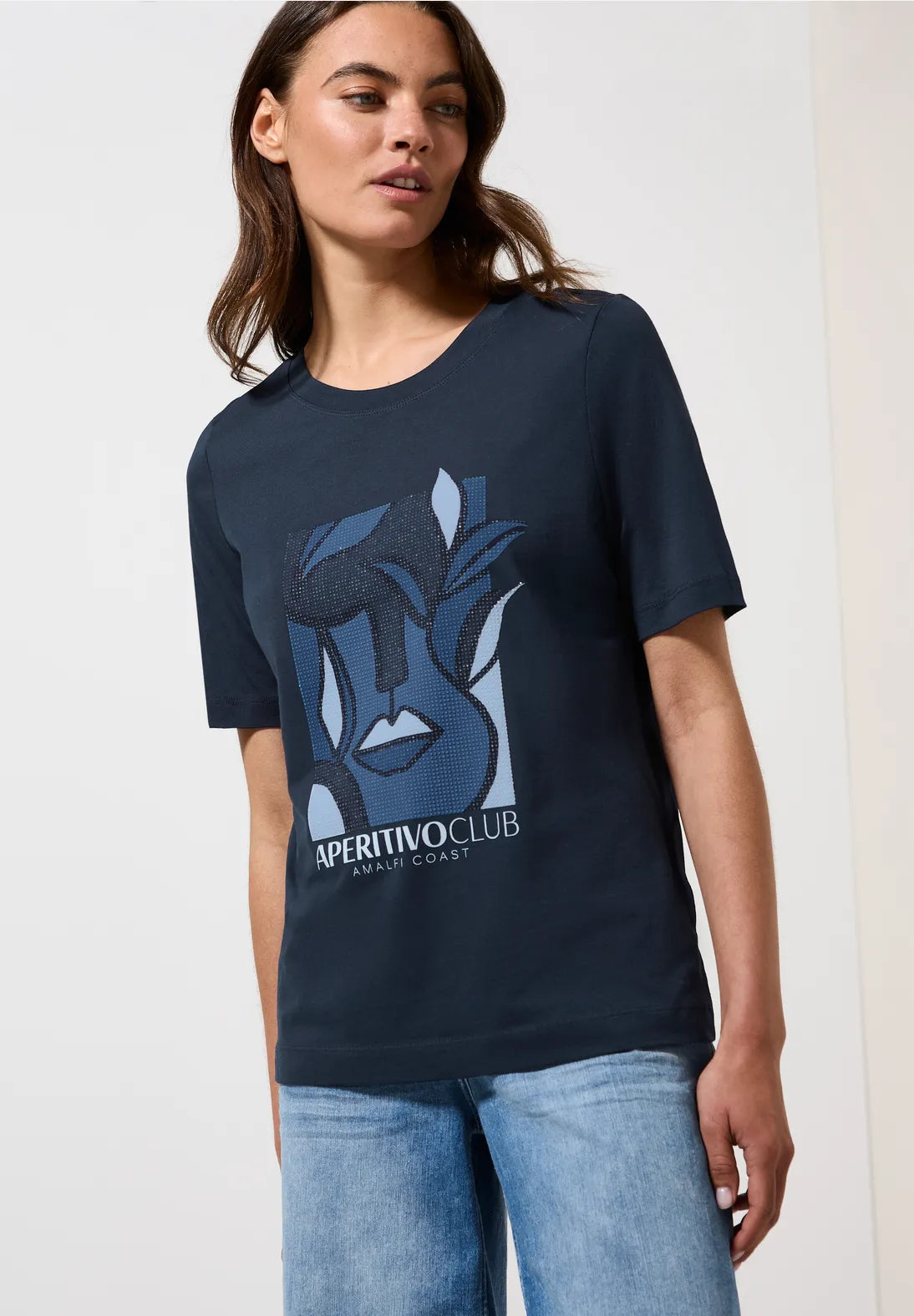 CECIL CAMISETA ESTAMPADO CON PIEDRAS DECORATIVAS