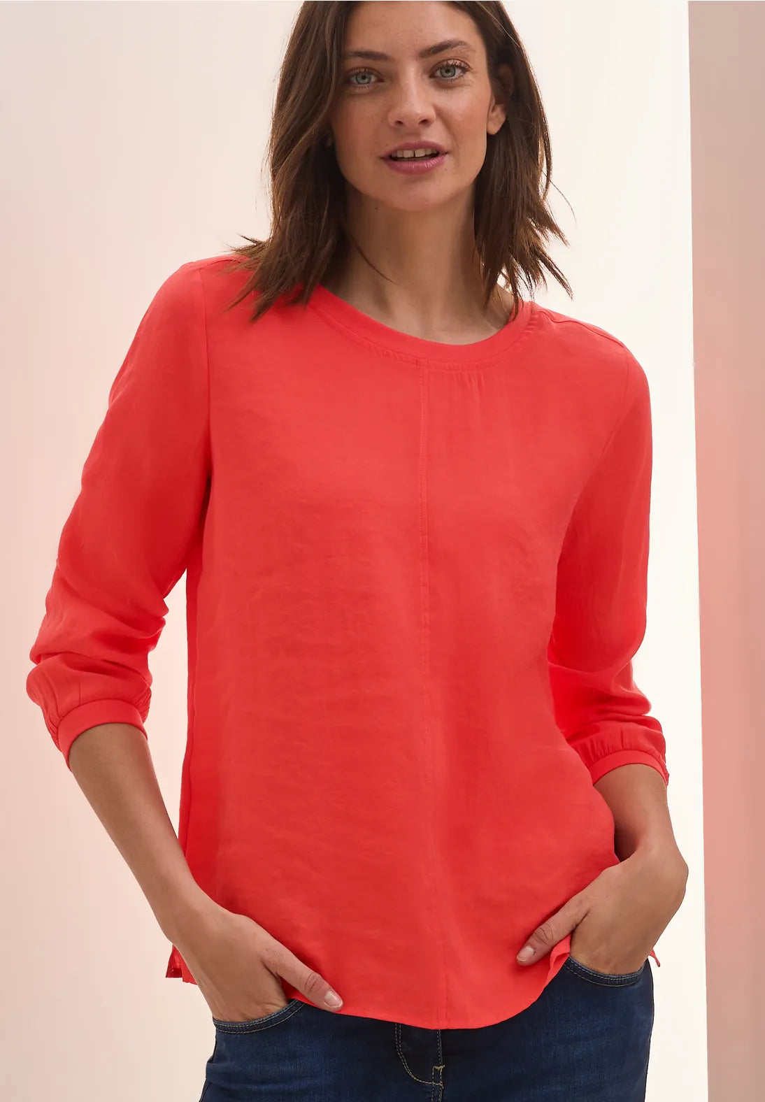 CECIL BLUSA ESCOTE REDONDO Y ABERTURAS LATERALES