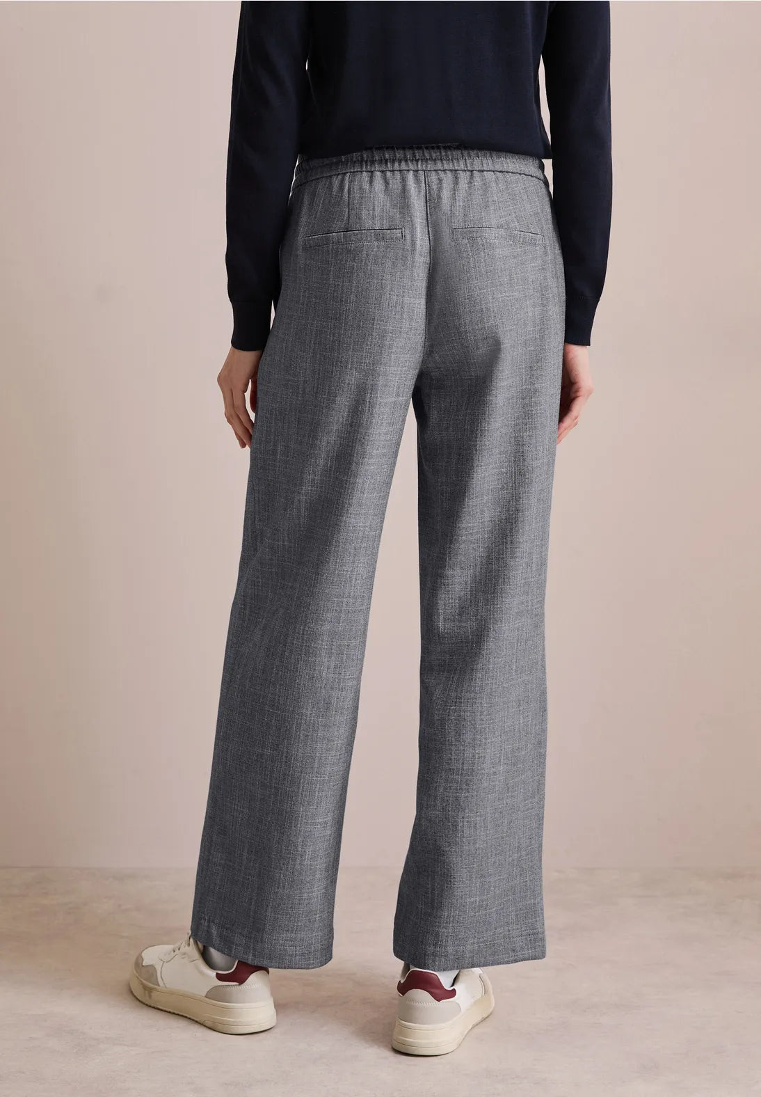 PANTALONES CON ASPECTO LONA DE PIERNA ANCHA