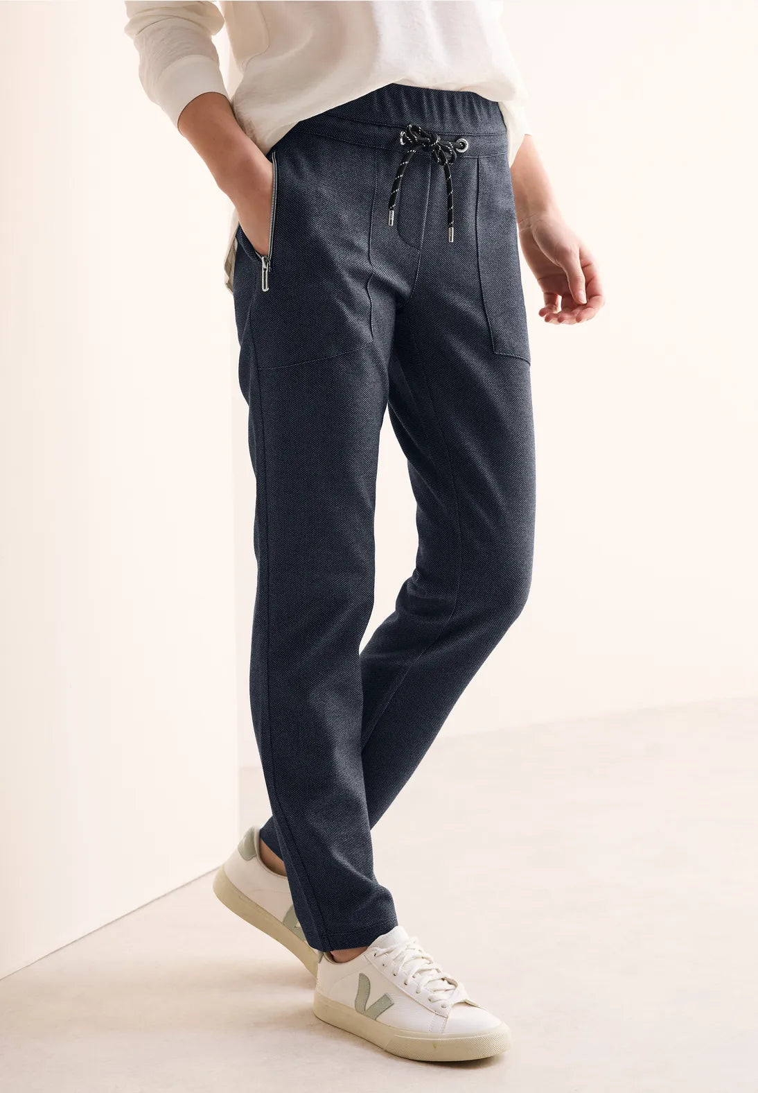 CECIL PANTALONES DE TALLE MEDIO PIERNA ESTRECHA CON CREMALLERAS