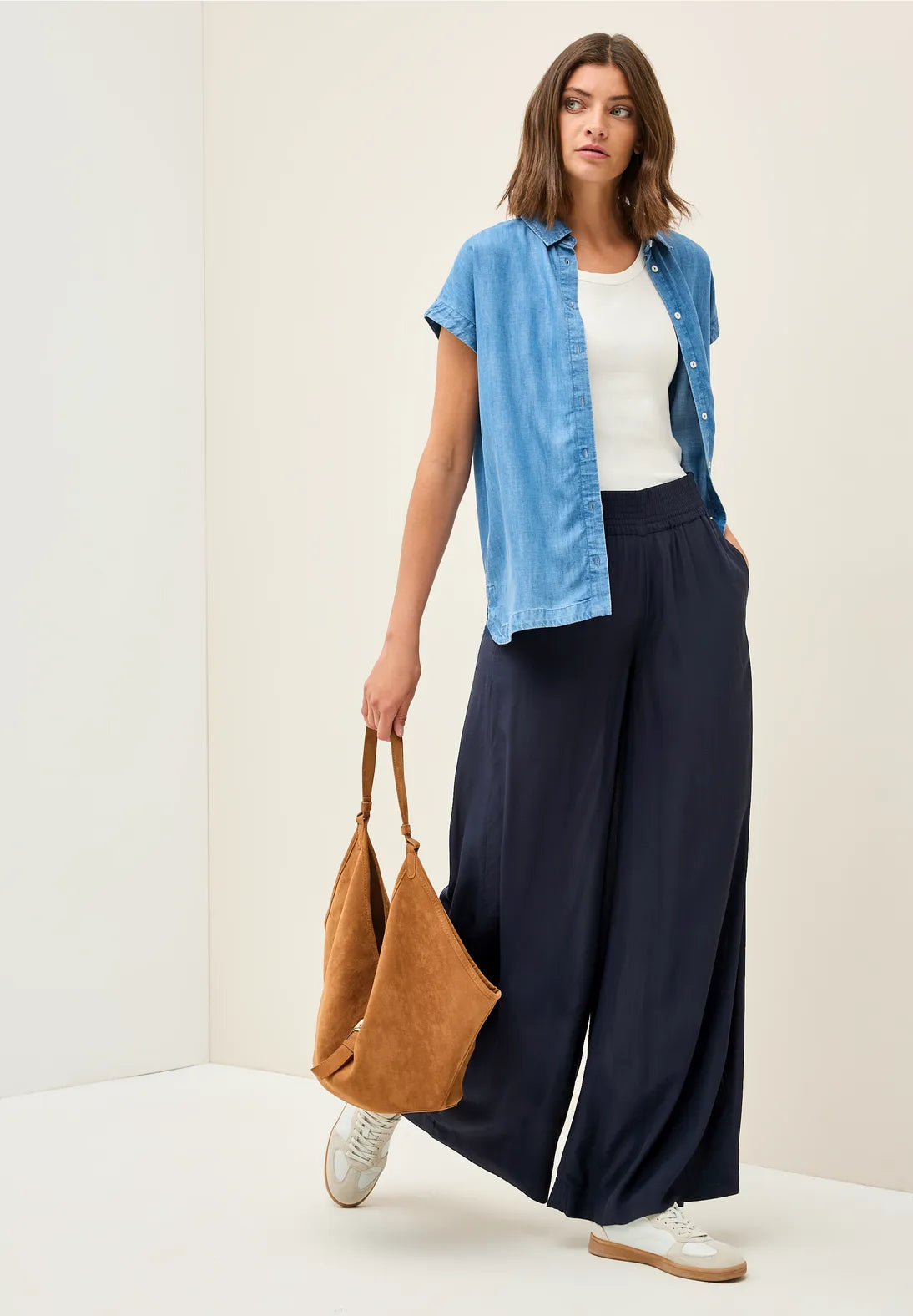 CECIL PANTALON PIERNA ANCHA CINTURA ELASTICA