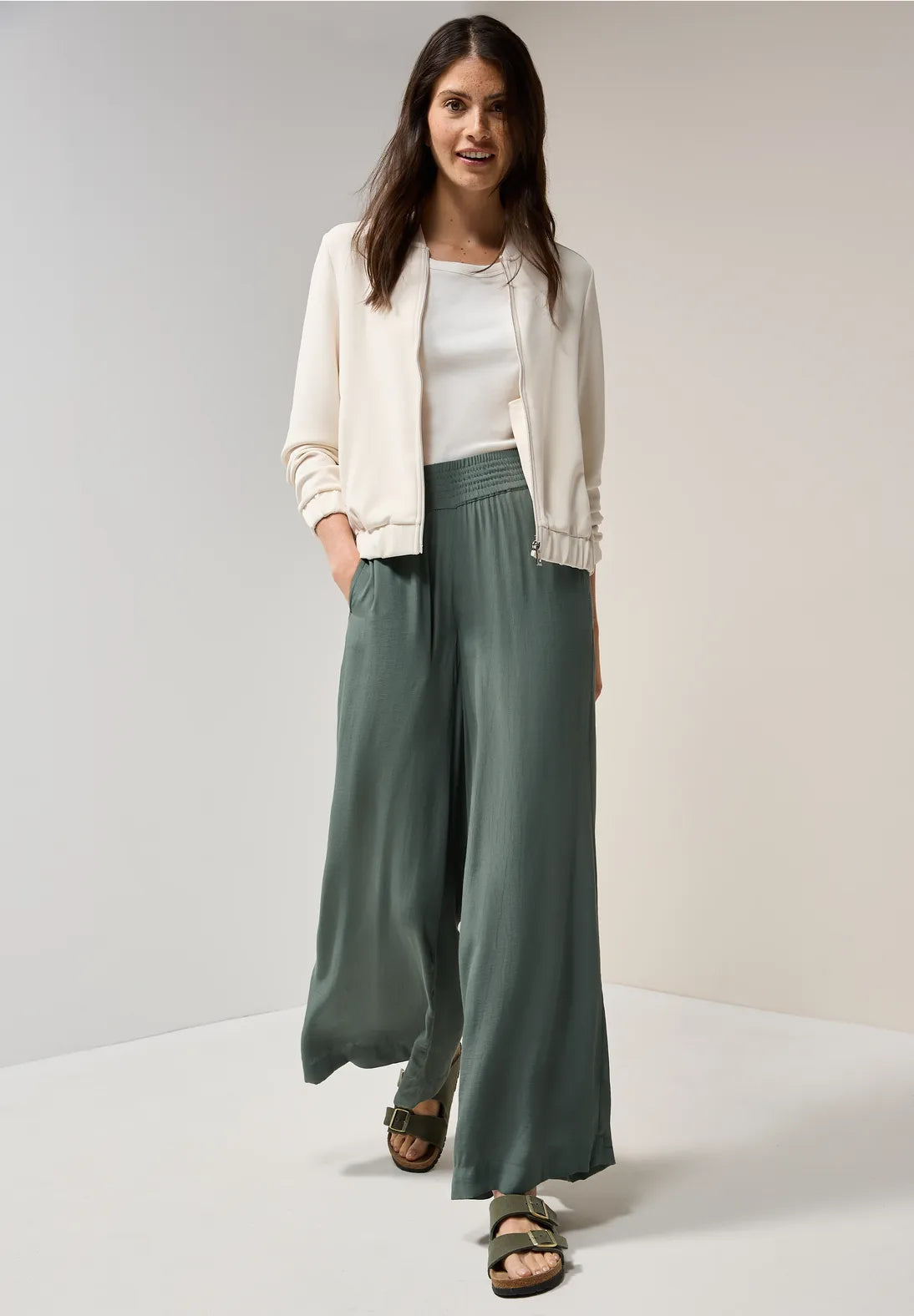 CECIL PANTALON PIERNA ANCHA CINTURA ELASTICA