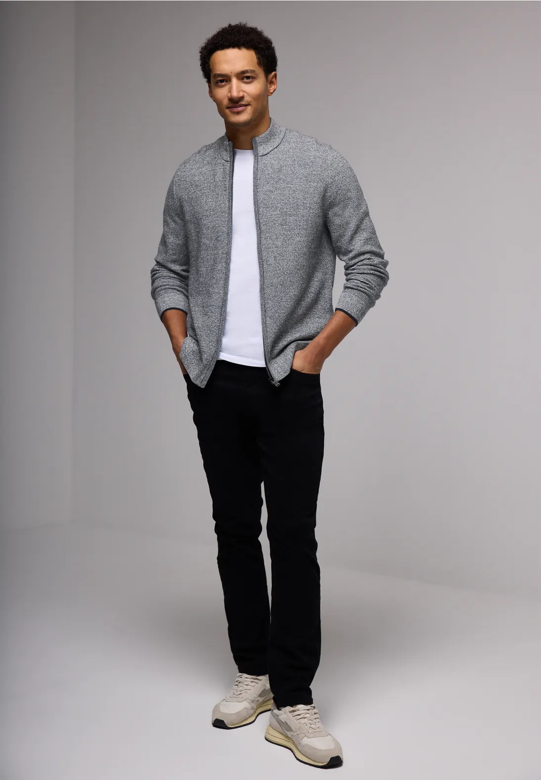 STREET ONE MEN CHAQUETA DE PUNTO BICOLOR