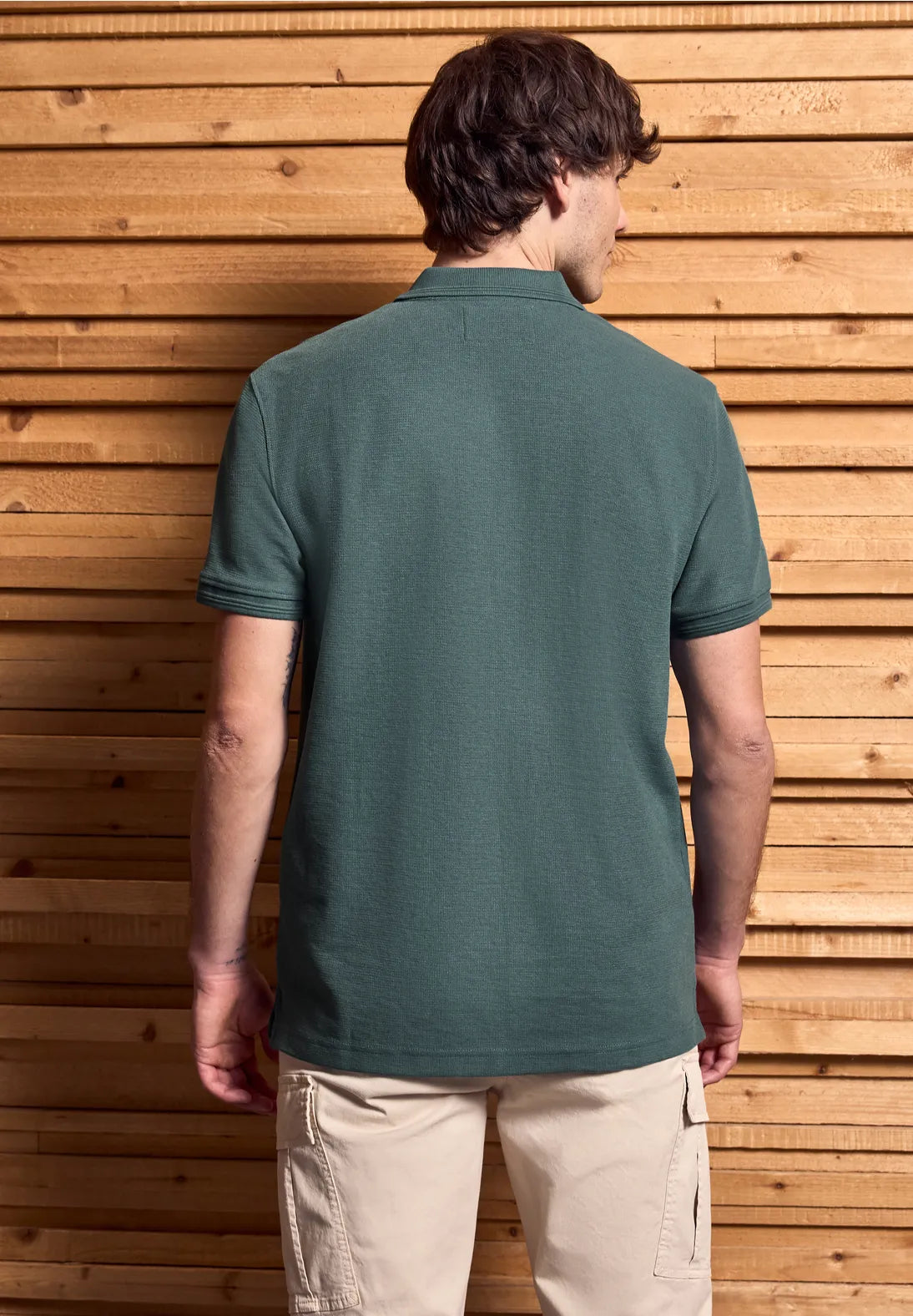STREET ONE POLO VERDE CUELLO PICO