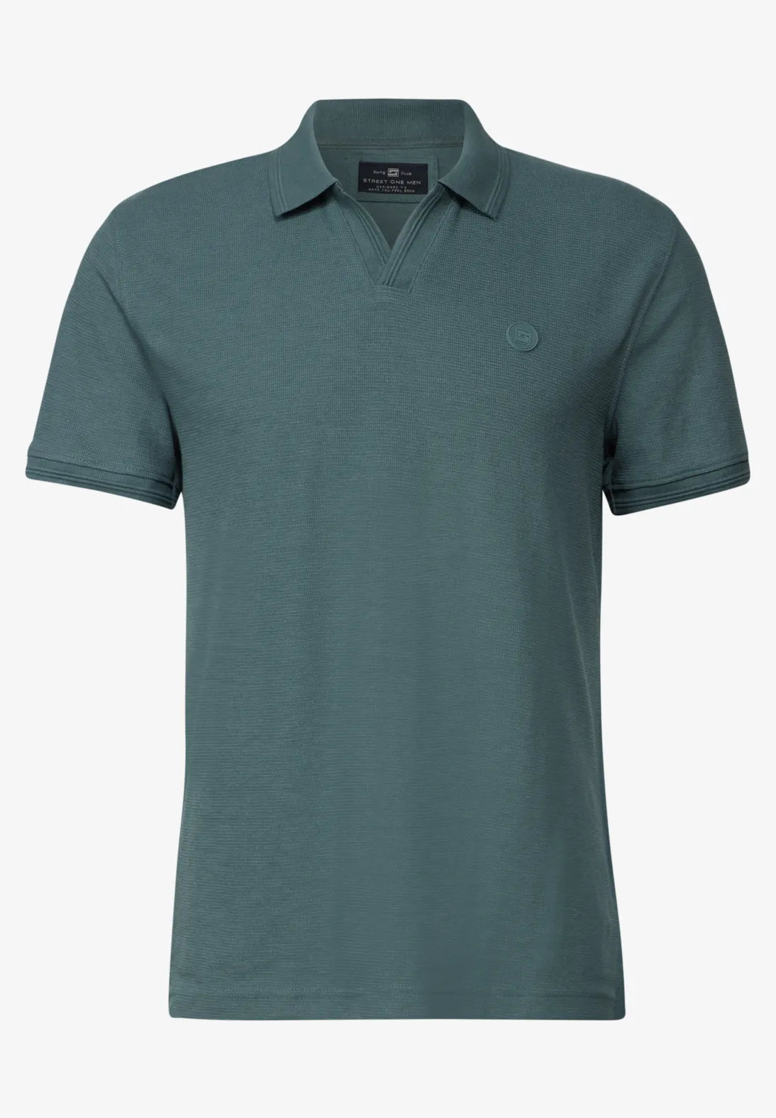 STREET ONE POLO VERDE CUELLO PICO