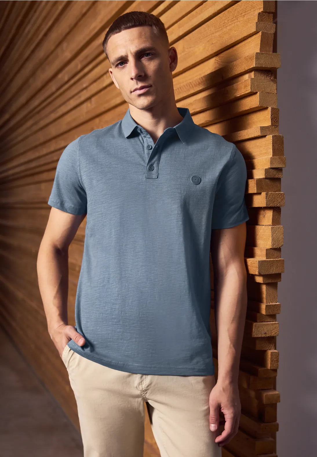 STREET ONE MEN POLO AZUL AGUA