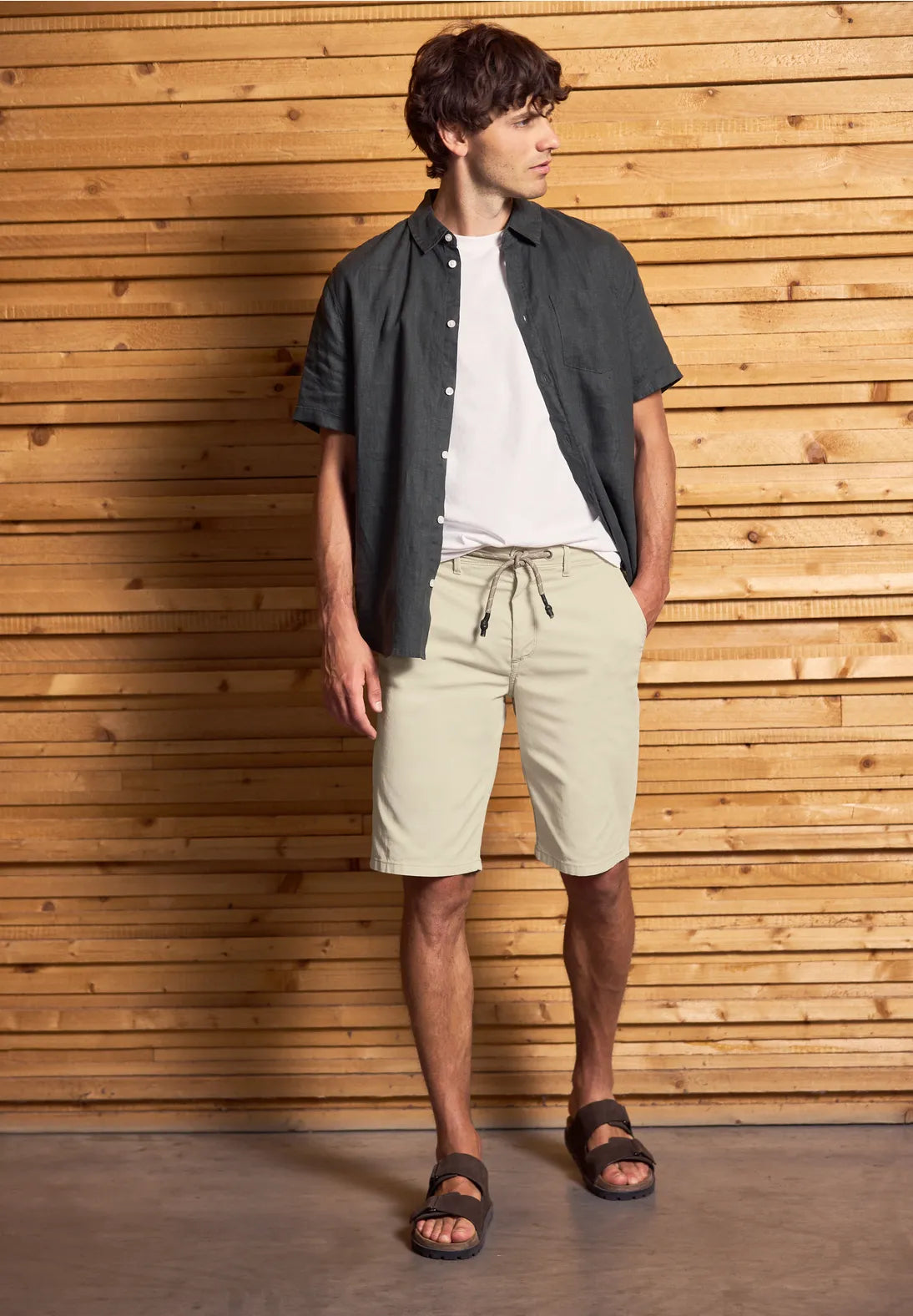 STREET ONE MEN BERMUDA BEIGE ELASTICA