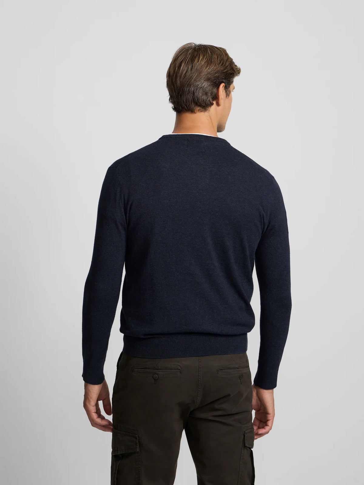 Jersey Silbon azul marino cuello redondo. EspritCalafell
