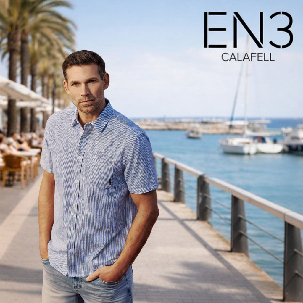 STREET ONE MEN CAMISA DE LINO MANGA CORTA A RAYAS