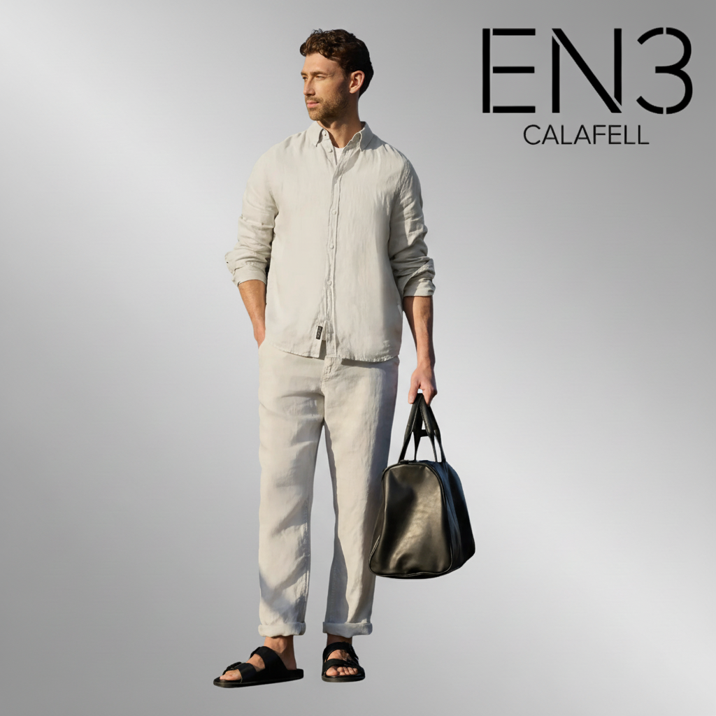 EN3CALAFELL CAMISA LINO STREET ONE MEN