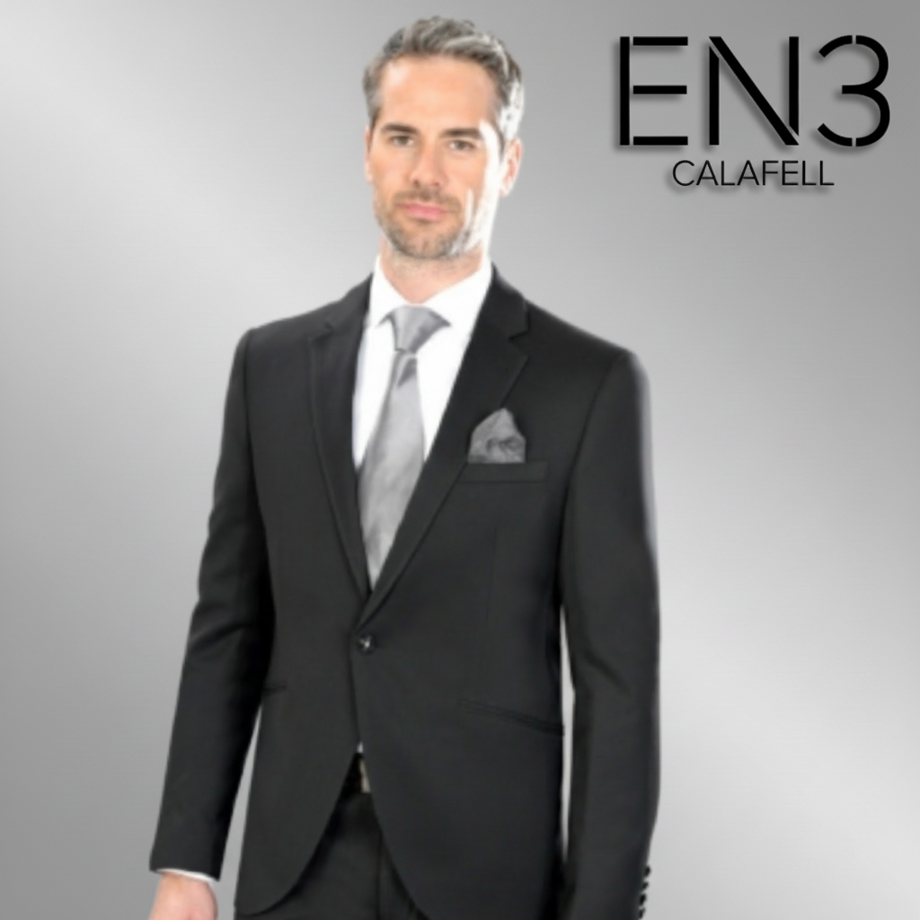EN3CALAFELL TRAJE NEGRO SEMI SLIM FIT