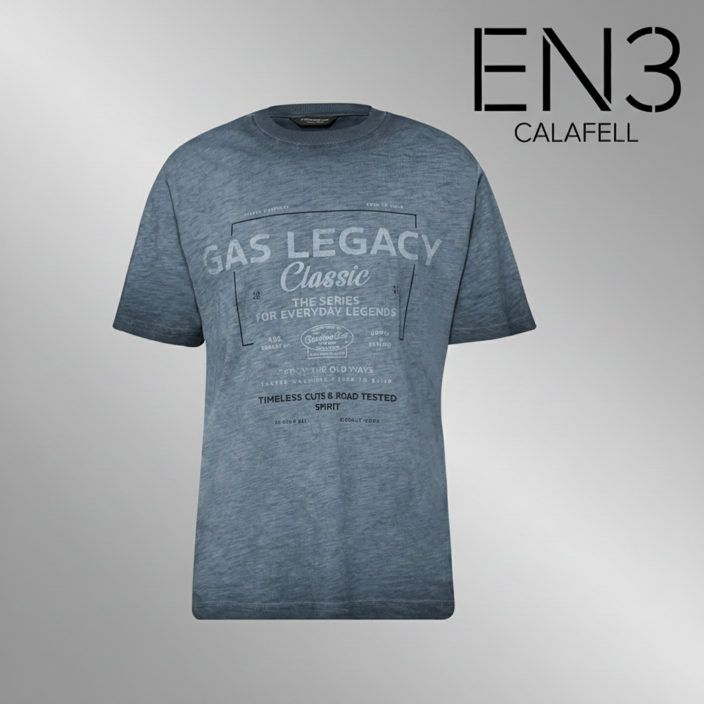 EN3CALAFELL CAMISETA AZUL EFECTO LAVADO