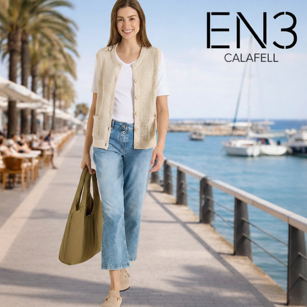 CECIL CHALECO DE PUNTO BEIGE