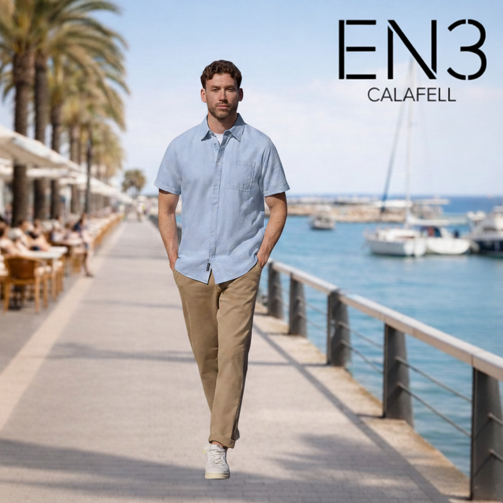 STREET ONE MEN CAMISA DE LINO MANGA CORTA