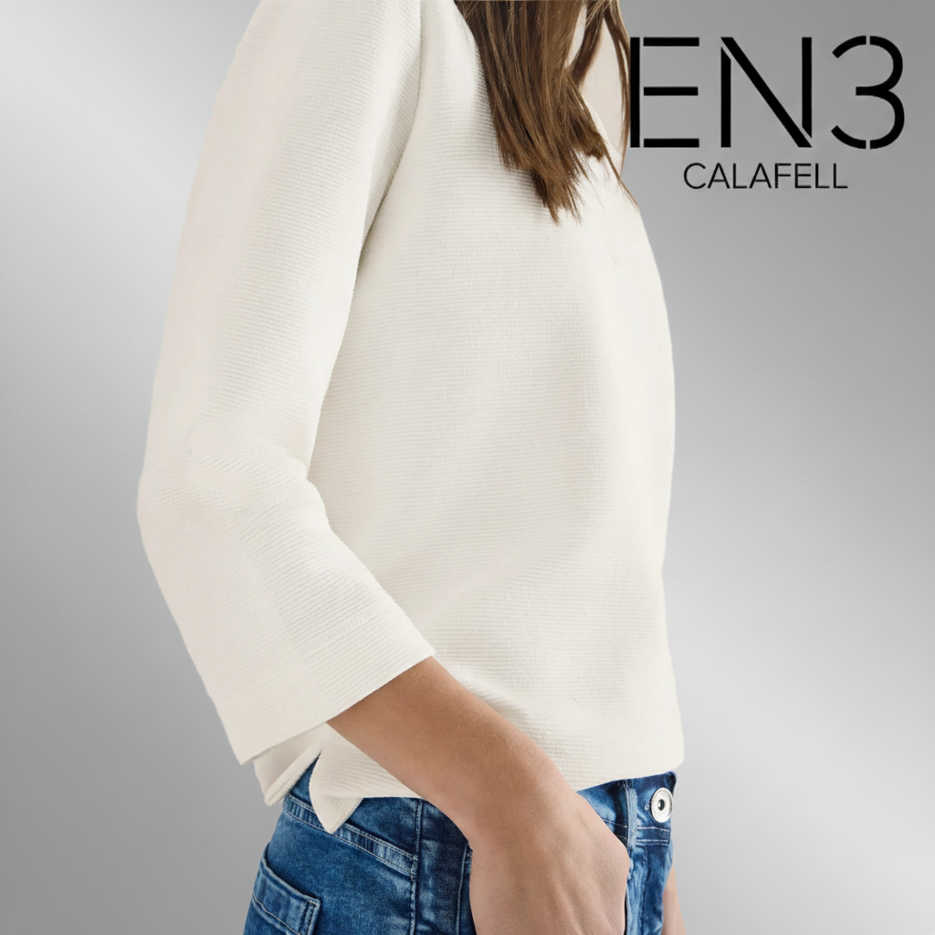EN3CALAFELL BLUSA TEXTURIZADA BLANCA CECIL