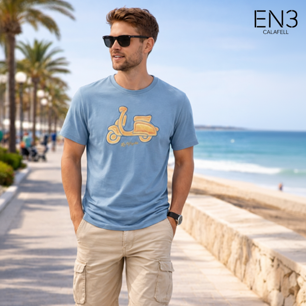LA VESPITA CAMISETA DE ALGODON CON PRINT VESPA