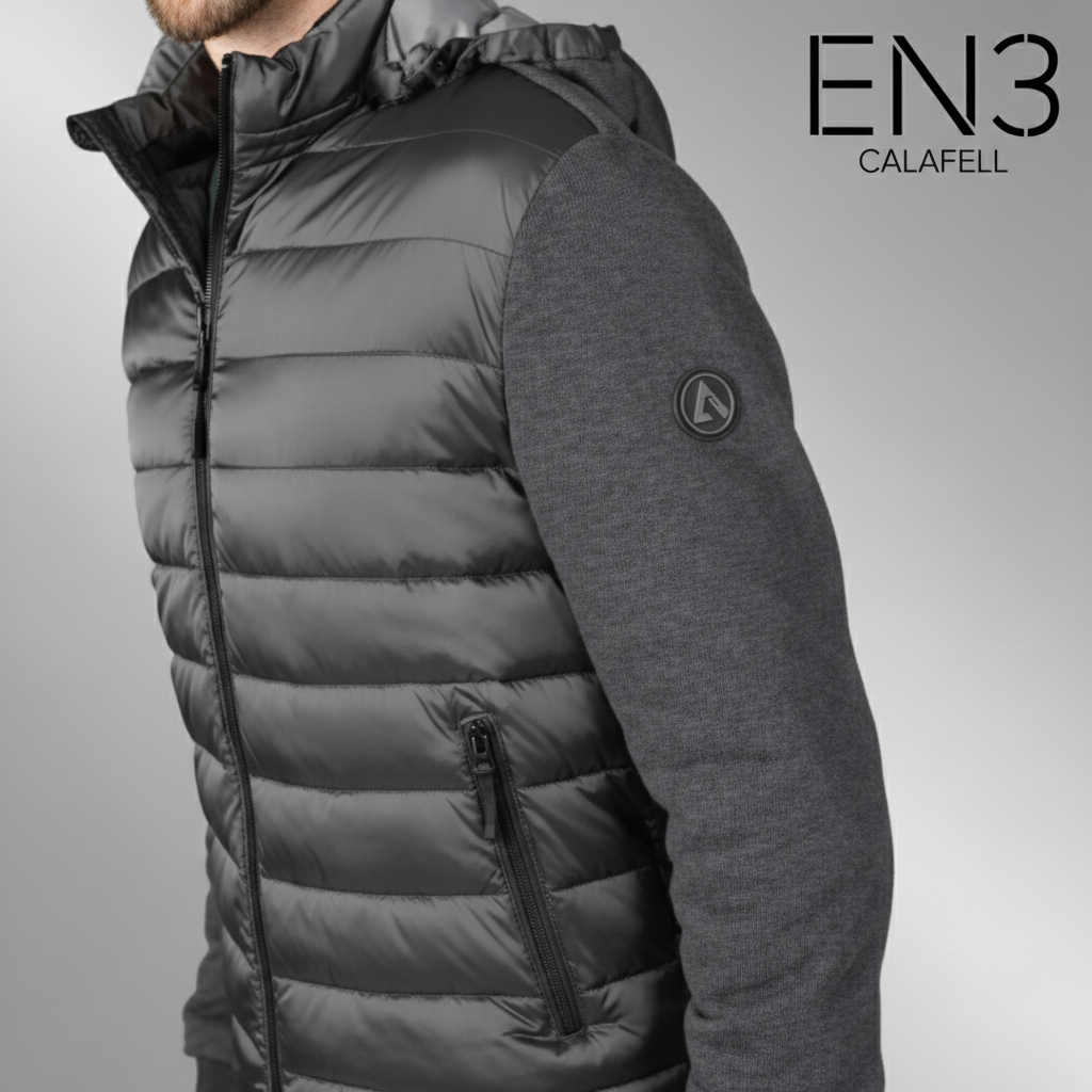 EN3CALAFELL CHAQUETA COMBINADA CON CAPUCHA DESMONTABLE