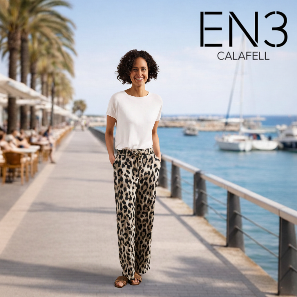 STREET ONE PANTALONES HOLGADOS ESTAMPADO ANIMAL PRINT