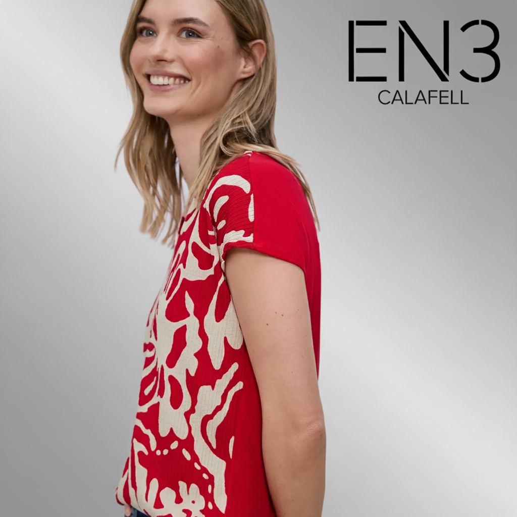 STREET ONE CAMISETA ROJA ESTAMPADA