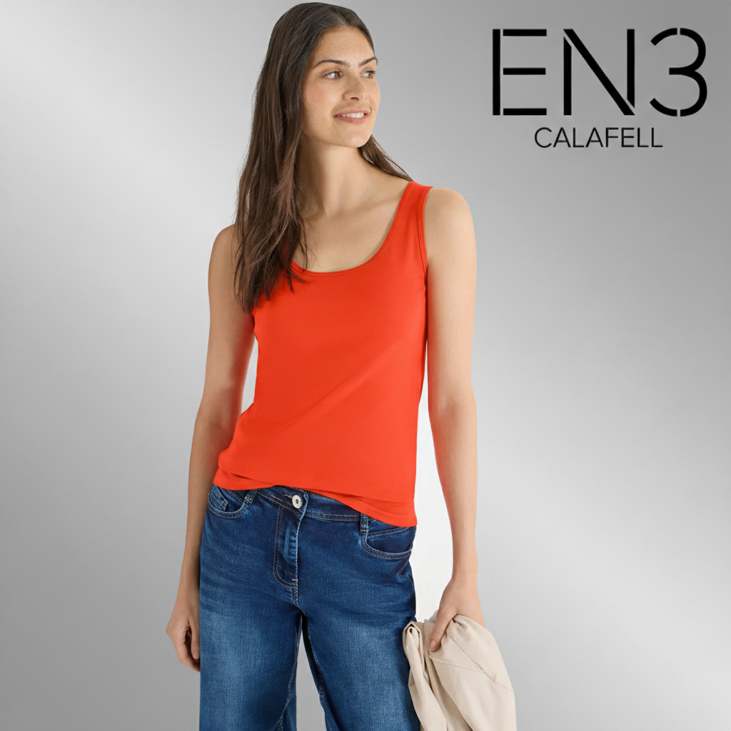 EN3CALAFELL CAMSIETA BASICA TIRANTES NARANJA