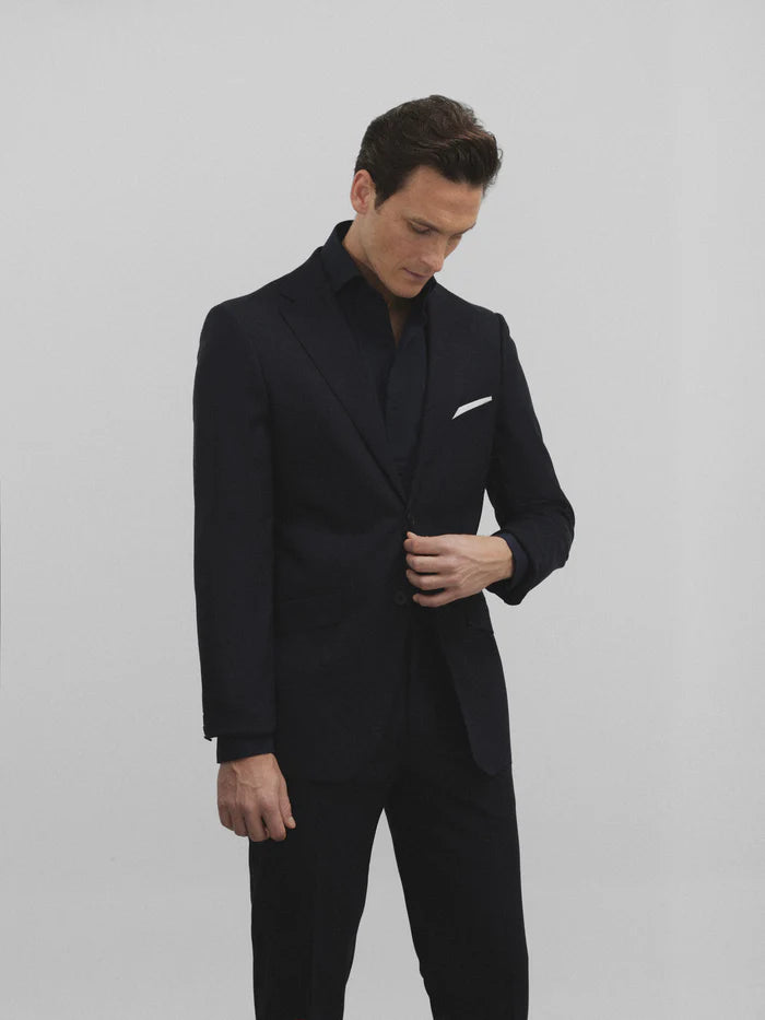 AMERICANA TRAJE NATURAL AZUL MARINO