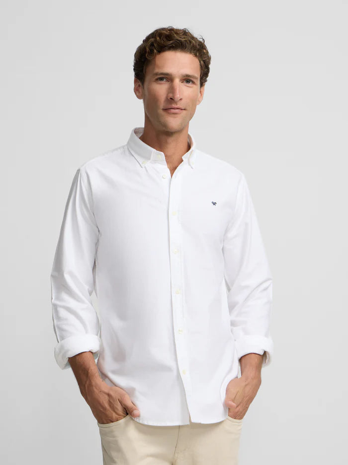 CAMISA PUNTO DE OXFORD ALGODON BLANCA