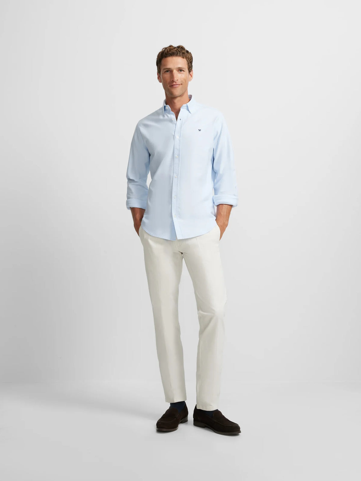 Camisa Silbon azul celeste oxford. Esprit Calafell