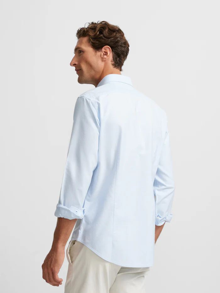 CAMISA PUNTO DE OXFORD EN CELESTE